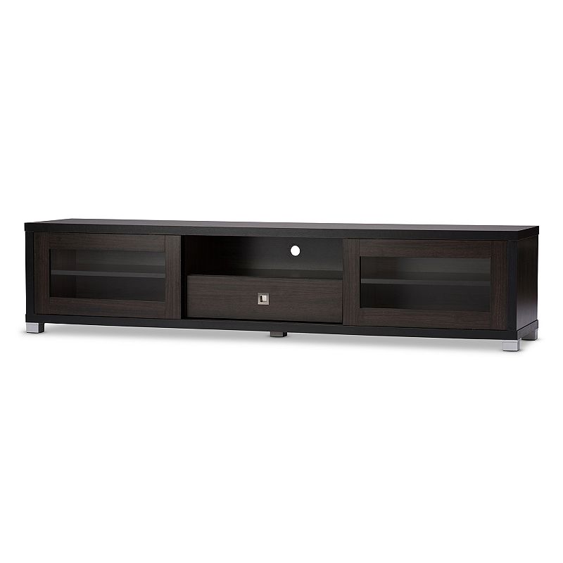 Baxton Studio Beasley TV Cabinet, Dark Brown