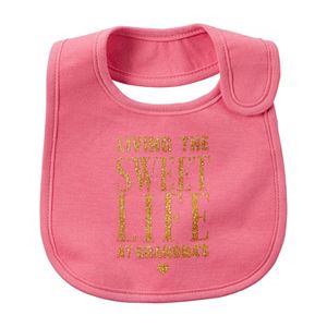 Baby Girl Carter's Family Slogan Bib