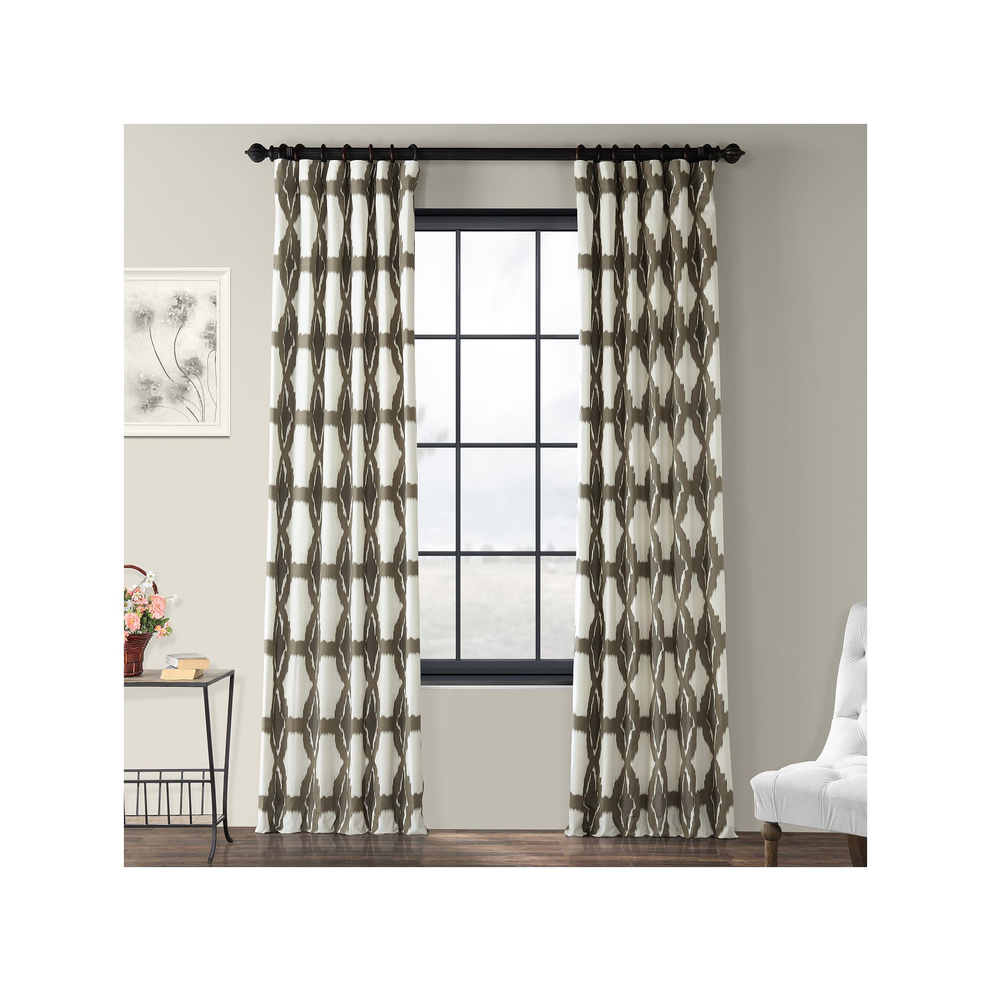EFF 1-Panel Sorong Lined Window Curtain