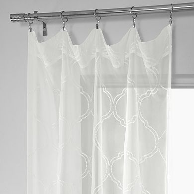 EFF 1-Panel Florentina Embroidered Sheer Window Curtain