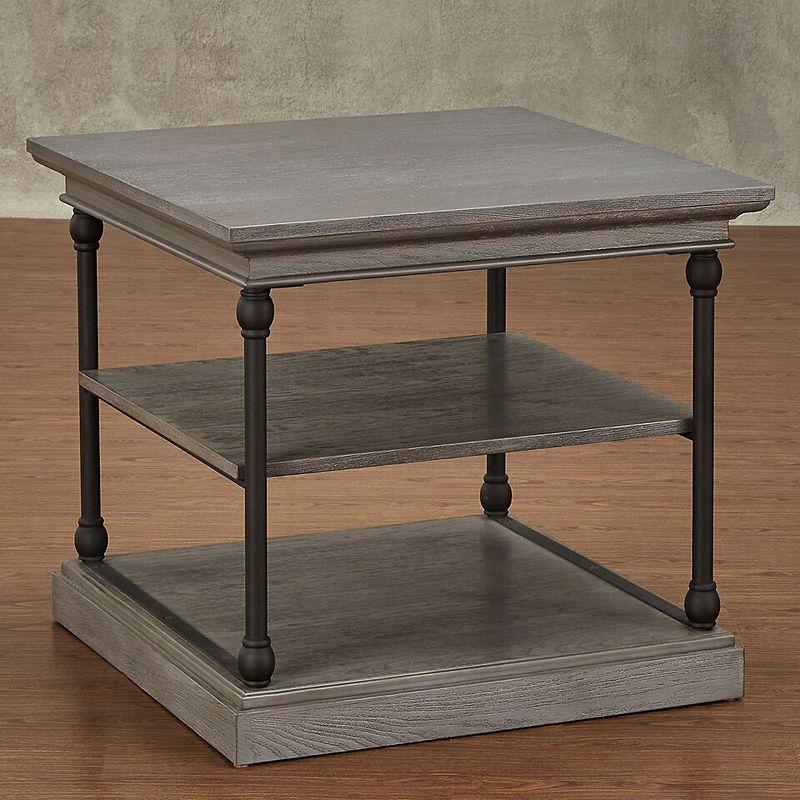HomeVance Cresthill Metal Frame End Table, Grey