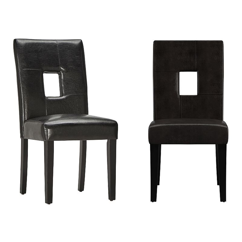 HomeVance Harskamp Dining Chair 2-piece Set, Black