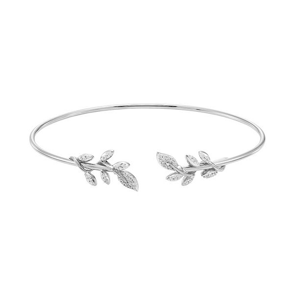 1/5 CT. T.W. Diamond Heart Assorted Charm Bracelet in Sterling Silver