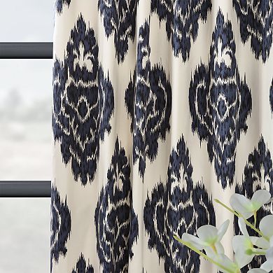 EFF 1-Panel Ikat Lined Window Curtain