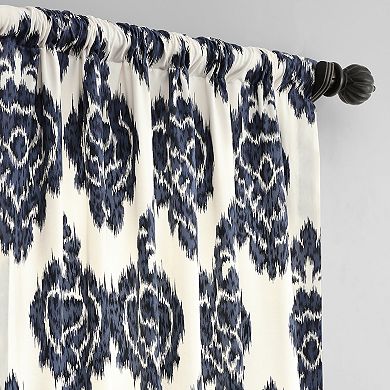 EFF 1-Panel Ikat Lined Window Curtain