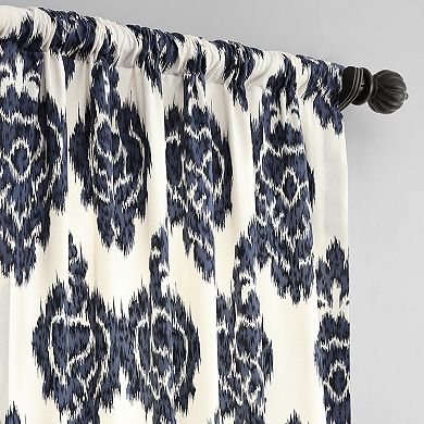 EFF 1-Panel Ikat Lined Window Curtain