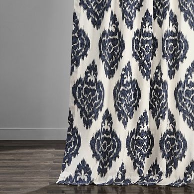 EFF 1-Panel Ikat Lined Window Curtain