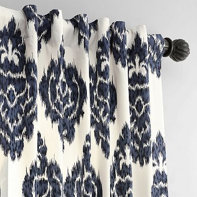 EFF 1-Panel Ikat Lined Window Curtain