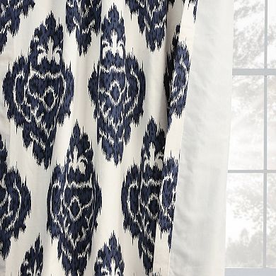 EFF 1-Panel Ikat Lined Window Curtain