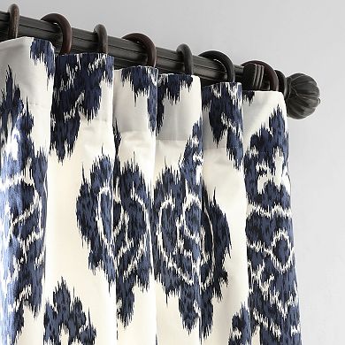 EFF 1-Panel Ikat Lined Window Curtain