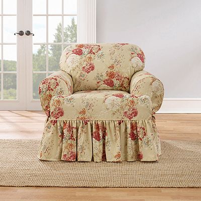 Sure Fit Waverly Ballad Bouquet T Chair Slipcover