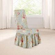 SF45572 Blush, Wing Chair Blush Sure Fit Ballad Bouquet by Waverly Wing Chair Slipcover