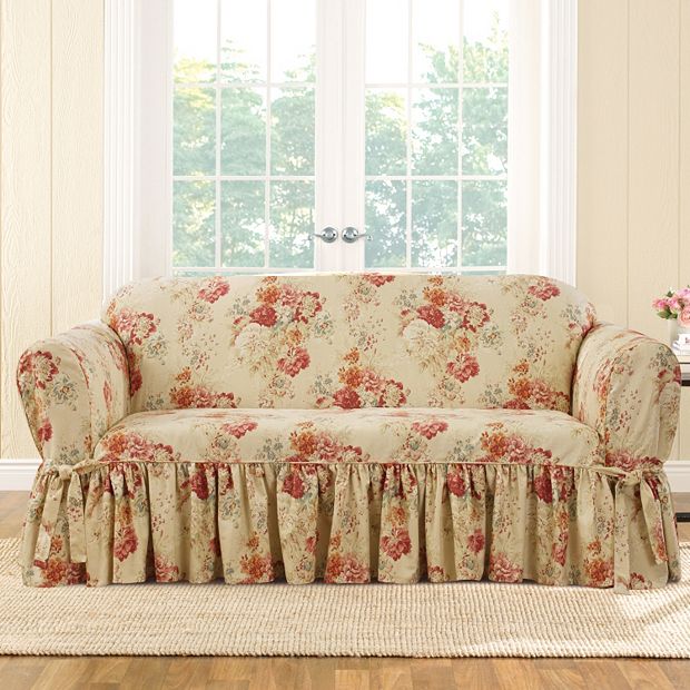 Sure Fit Waverly Ballad Bouquet Loveseat Slipcover