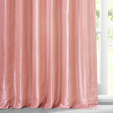 EFF 1-Panel Solid Faux-Silk Taffeta Window Curtain