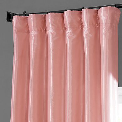 EFF 1-Panel Solid Faux-Silk Taffeta Window Curtain