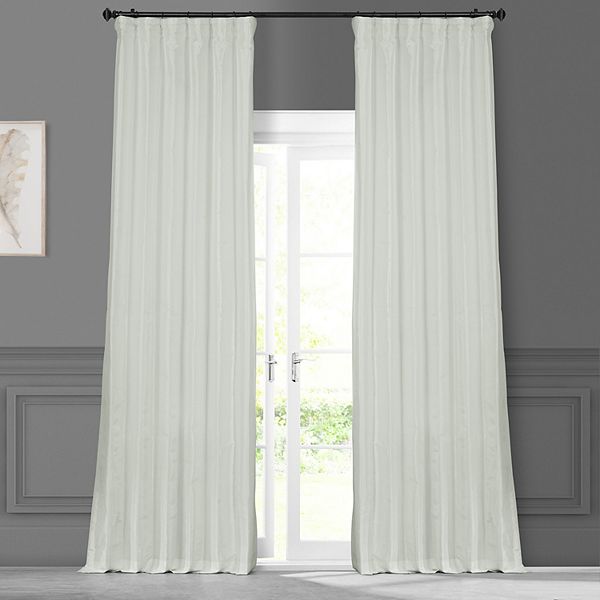 Solid Faux Silk Taffeta Window Curtain, What Is Faux Silk Curtains