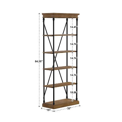 HomeVance Sonya Metal Frame Bookshelf