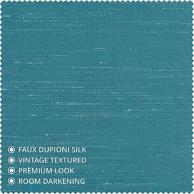 EFF 1-Panel Vintage Textured Faux-Dupioni Silk Window Curtain