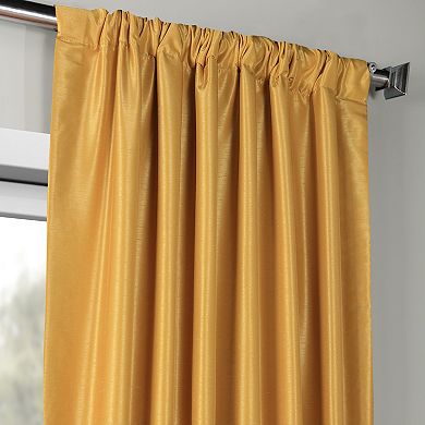 EFF 1-Panel Vintage Textured Faux-Dupioni Silk Window Curtain