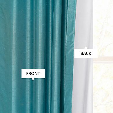 EFF 1-Panel Vintage Textured Faux-Dupioni Silk Window Curtain