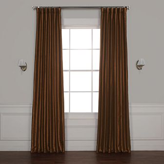 EFF 1-Panel Vintage Textured Faux-Dupioni Silk Window Curtain
