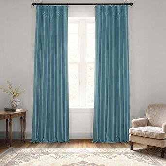 EFF 1-Panel Vintage Textured Faux-Dupioni Silk Window Curtain