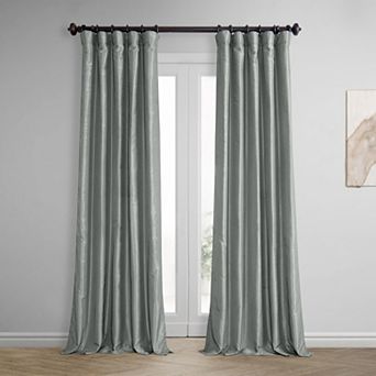 EFF 1-Panel Vintage Textured Faux-Dupioni Silk Window Curtain