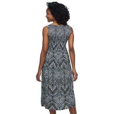 Women's Croft & Barrow® Smocked Midi Dress