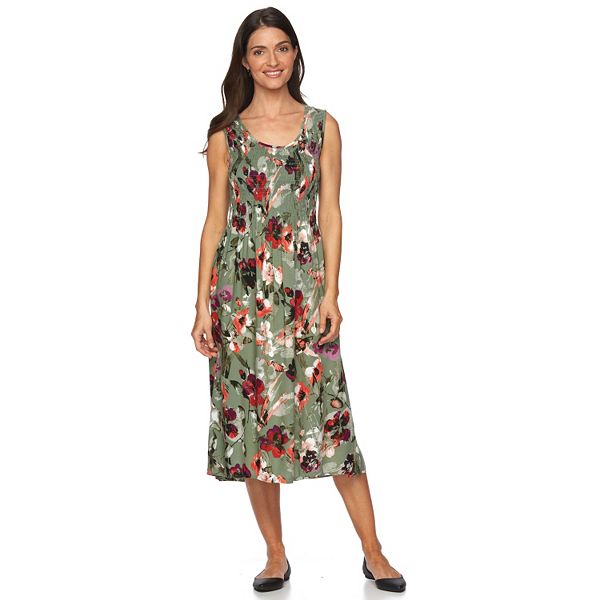 Women's Croft & Barrow® Smocked Midi Dress