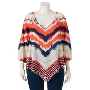 Juniors' Plus Size HeartSoul Scarf Tunic Top