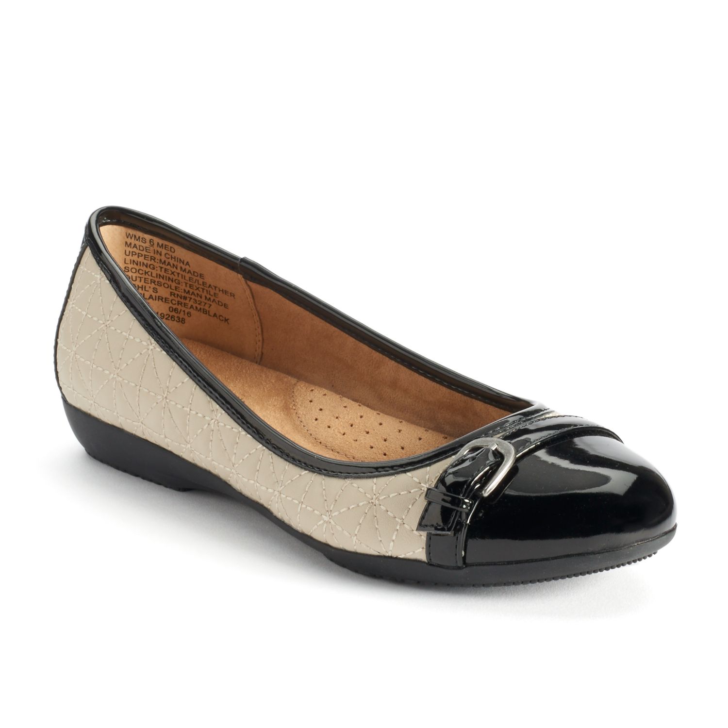 Ortholite Quilted Ballet Flats, Size 