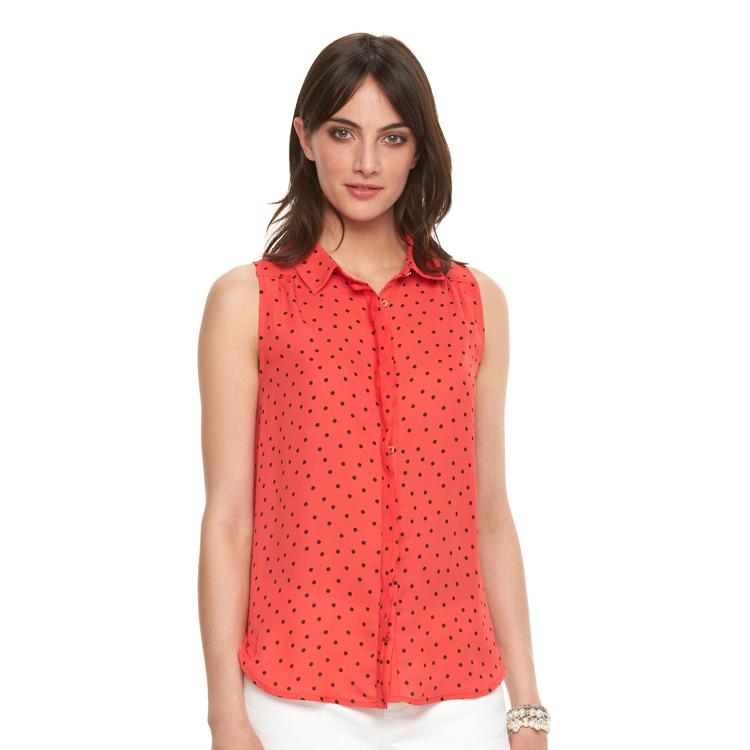 elle sleeveless blouse