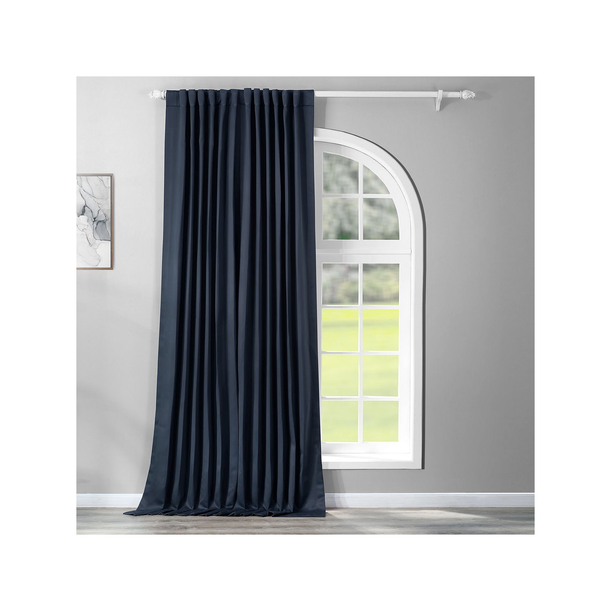 EFF Blackout 1-Panel Eclipse Patio Sized Double Wide Window Curtain, Navy B