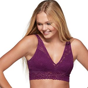 Juniors' SO® Long Line Lace Plunge Bralette