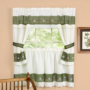 Berkshire 5 pc Swagger Tier Cottage Kitchen Curtain Set
