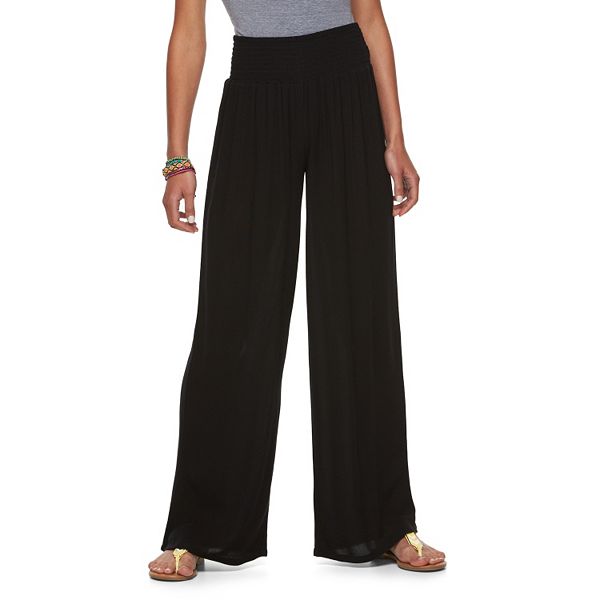 Juniors' Joe B Smocked Palazzo Pant