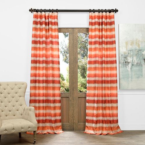 EFF Surge Ombre Horizontal Striped Jacquard Faux Silk Curtain