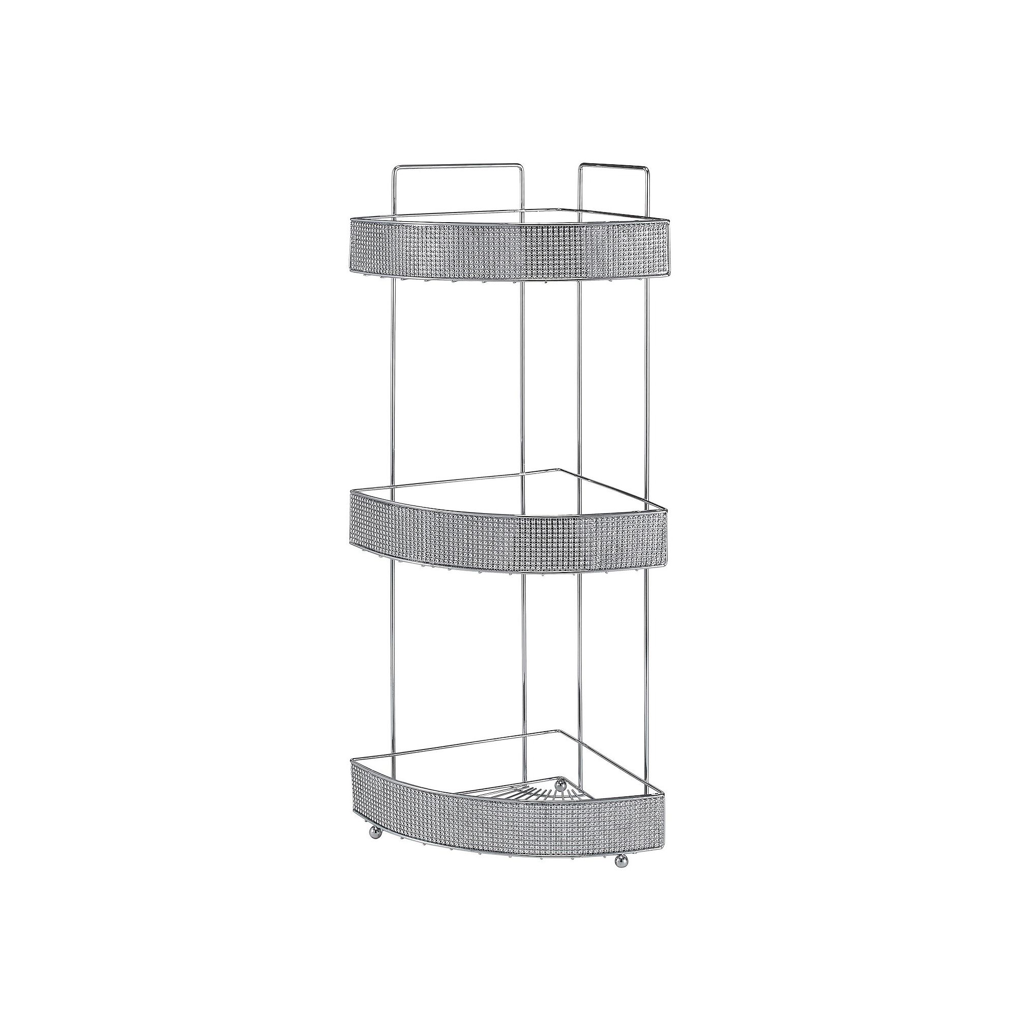 Bath Bliss 3 Tier Corner Rack, Gray
