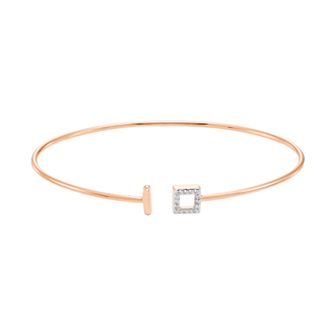 Sterling Silver Diamond Accent Square Cuff Bracelet