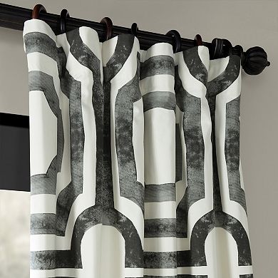 EFF Geometric Print Cotton Room Darkening Curtain Panel
