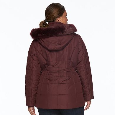 Plus Size d.e.t.a.i.l.s Hooded Quilted Jacket 