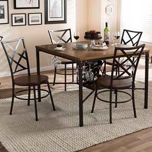 Baxton Studio Vintner Dining 5-piece Set