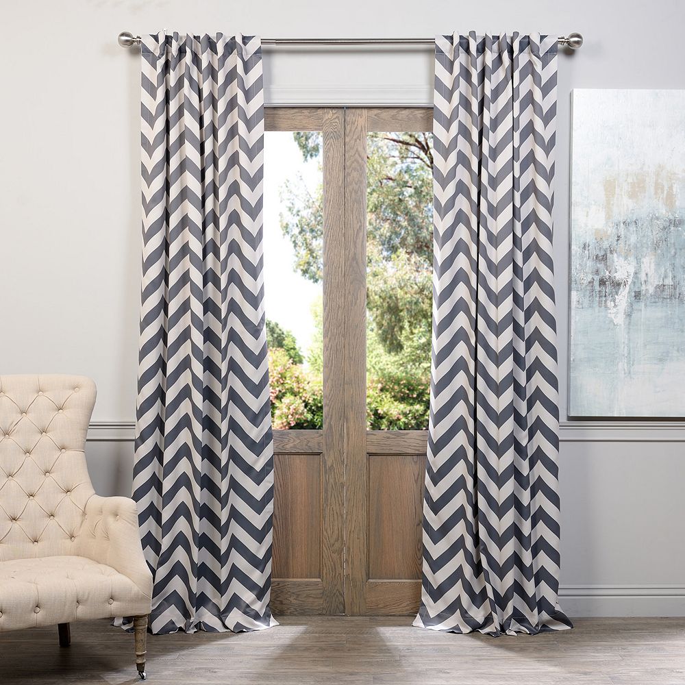 Eff Blackout 1 Panel Fez Chevron Window Curtain