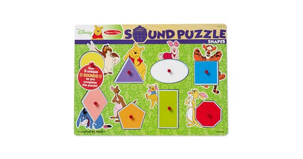 Disney's Winnie The Pooh Shapes Wooden Sound Puzzle by Melissa & Doug