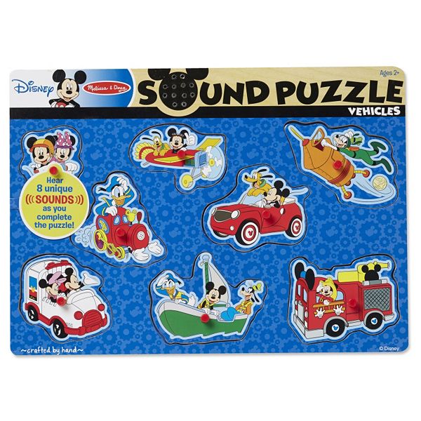 Melissa & doug sales sound puzzle vehicles