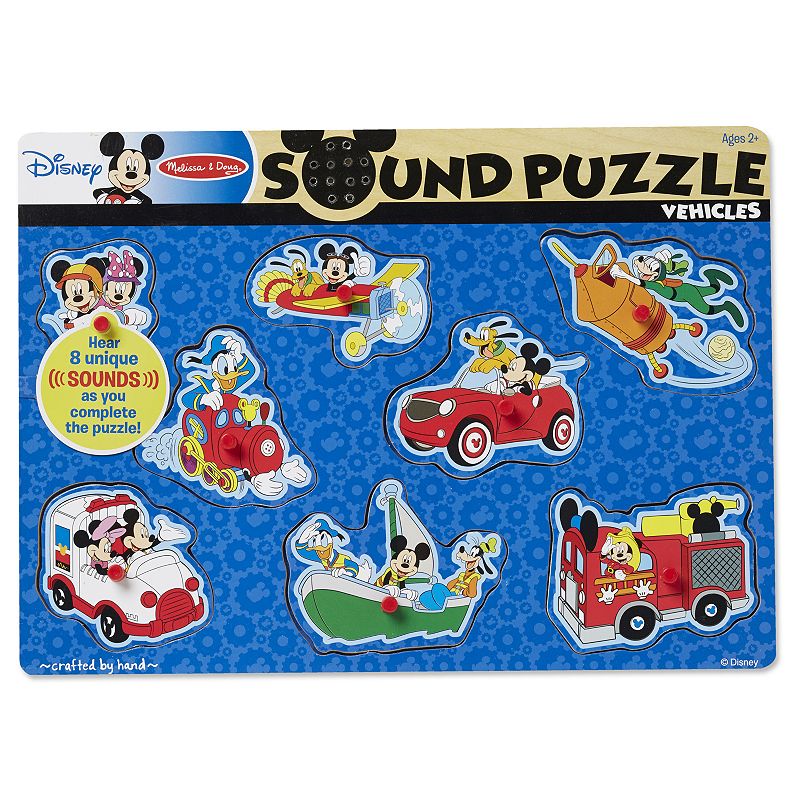 Disneys Mickey Mouse & Friends Vehicles Wooden Sound Puzzle by Melissa & D