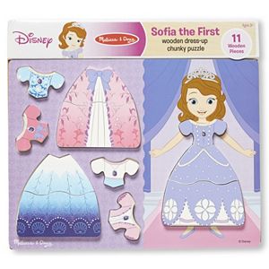 Disney's Sofia the First Wooden Dress-Up Chunky Puzzle by Melissa & Doug