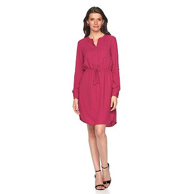 apt 9 shirt dress Women's Apt. 9® Crepe Shirt Dress
