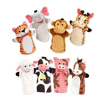 Melissa & Doug Farm & Zoo Friends Hand Puppets Set