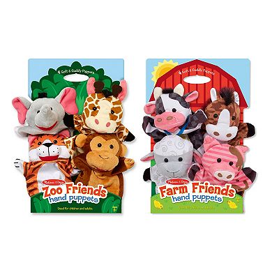 Melissa & Doug Farm & Zoo Friends Hand Puppets Set